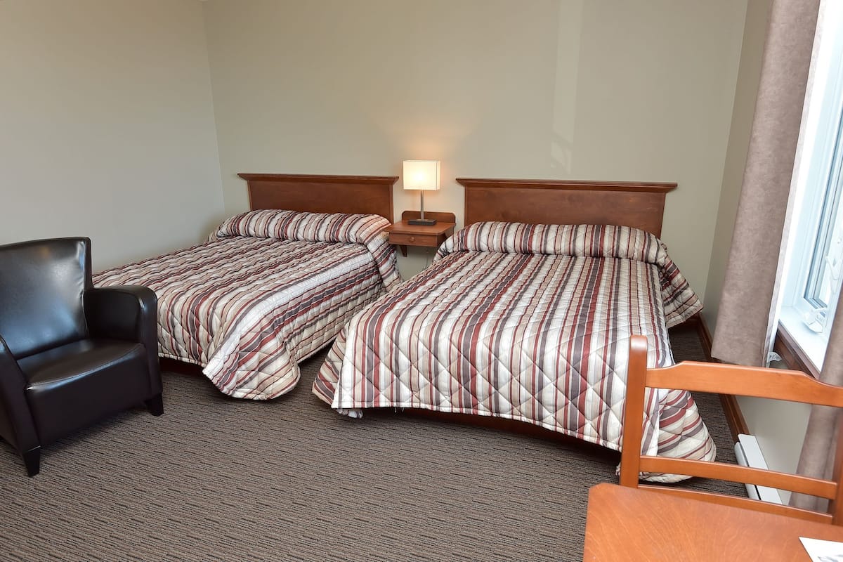 Standard Room, 2 Double Beds, Mountain View | Desk, laptop workspace, blackout curtains, free WiFi