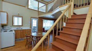 Chalet, 2 Double Beds (Mezzanine) | Living area | TV