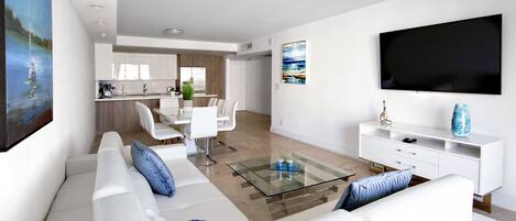 Ocean Reserve Bay View 2 Bedroom Condo | Living room | 42-inch flat-screen TV with cable channels, TV