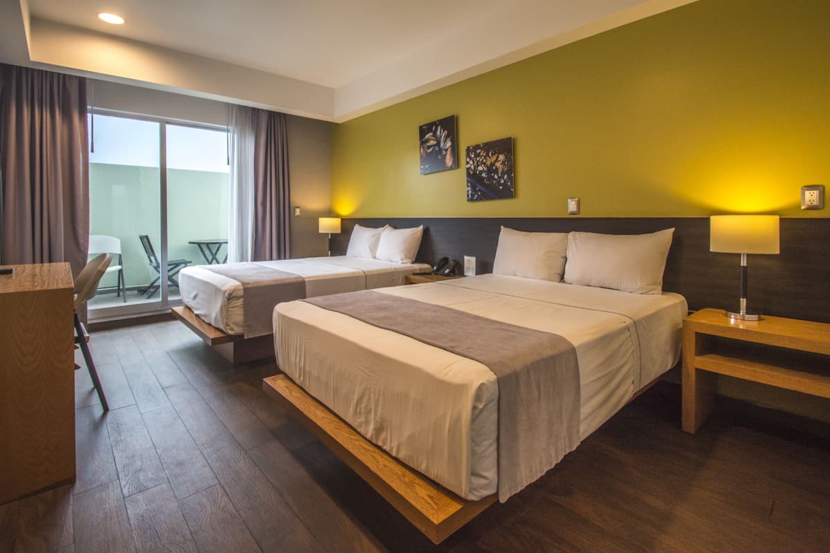 superior quadruple room, 2 double beds, non smoking | premium bedding, in-room safe, blackout curtains, soundproofing