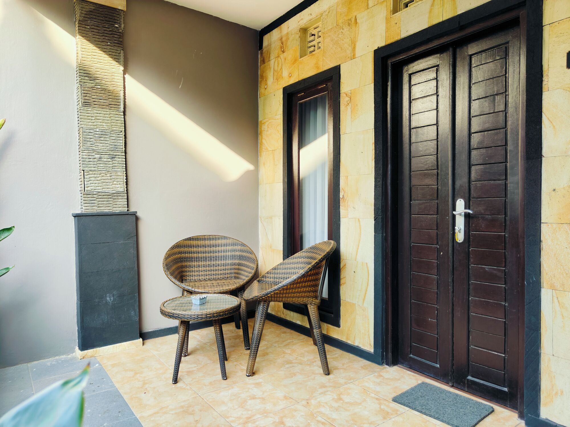 Habitación superior con 2 camas individuales | Terraza o patio