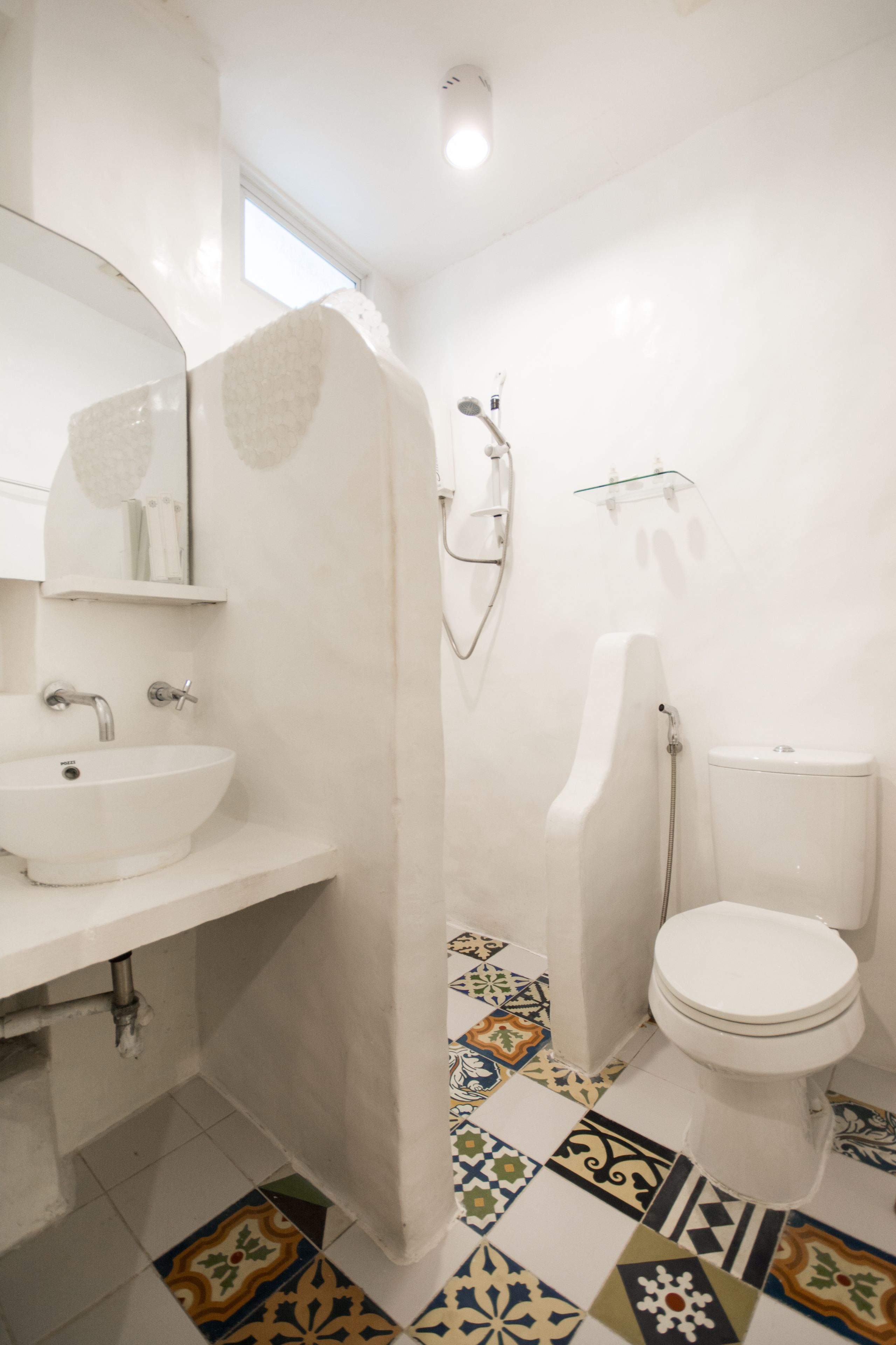superior room | bathroom | shower, rainfall showerhead, free toiletries, hair dryer