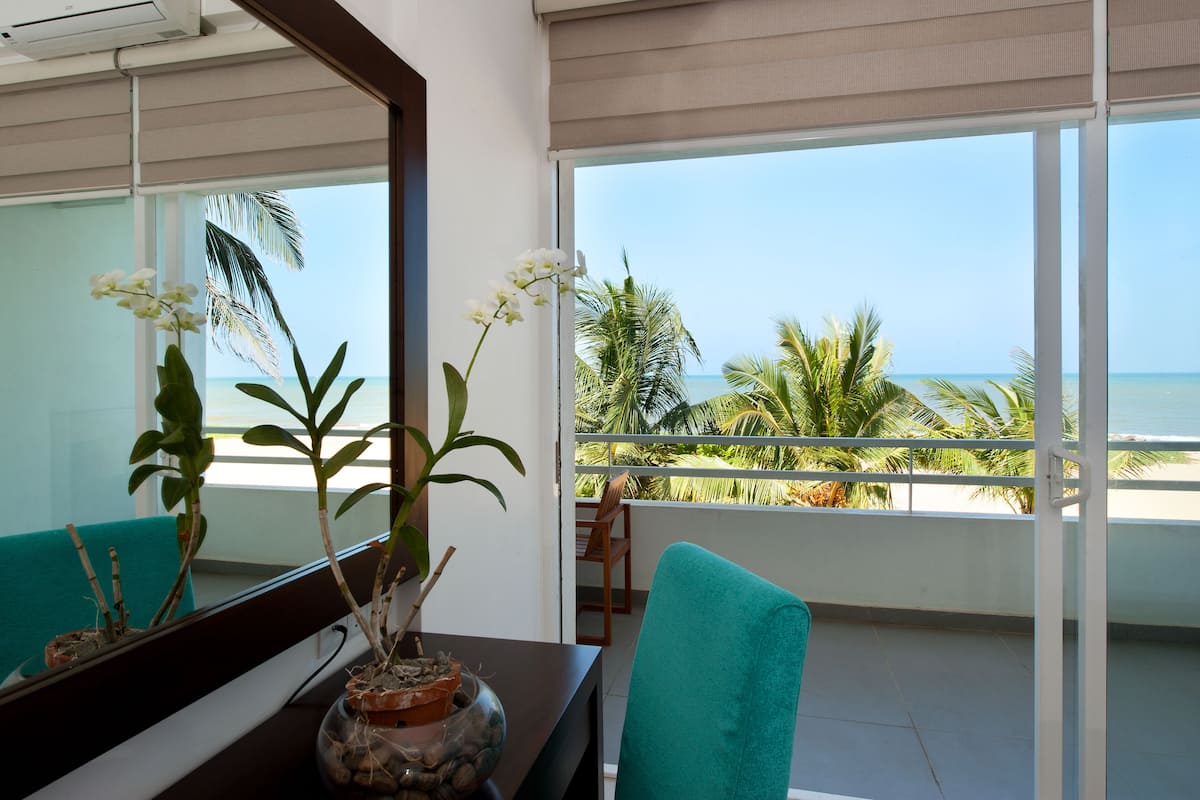 luxury apartment, 1 bedroom, sea view, beachfront | view from room