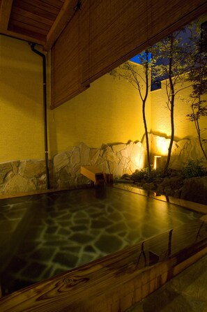 Family Room Mainsonette, Non Smoking with Tatami Area and Private Open-Air Bath | Bathroom | Separate tub and shower, spring water tub, free toiletries, hair dryer