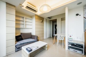 Deluxe Apartment, City View | Living area | Flat-screen TV - CK Serviced Residence (Taipei)