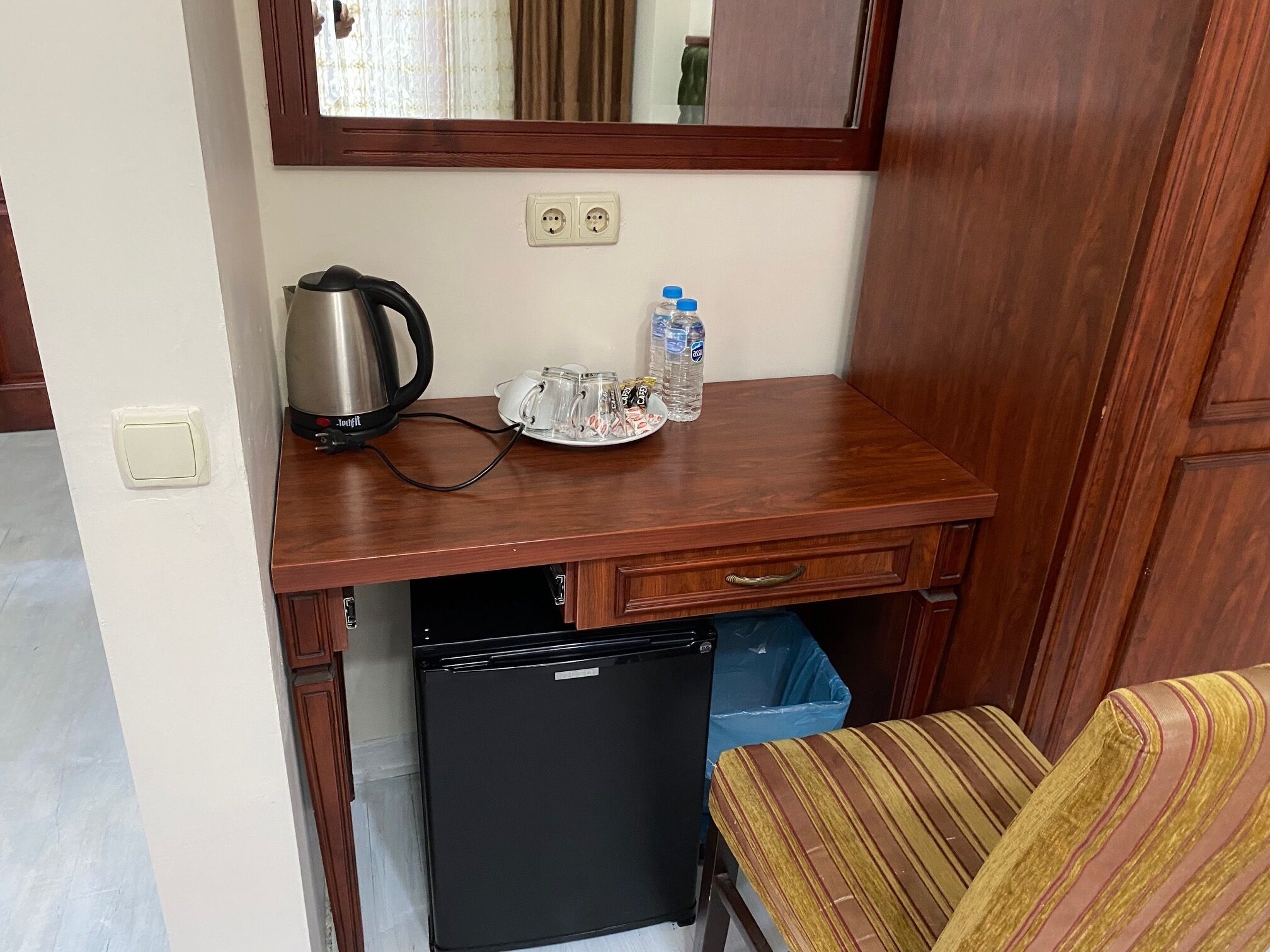 family room | premium bedding, minibar, in-room safe, individually decorated