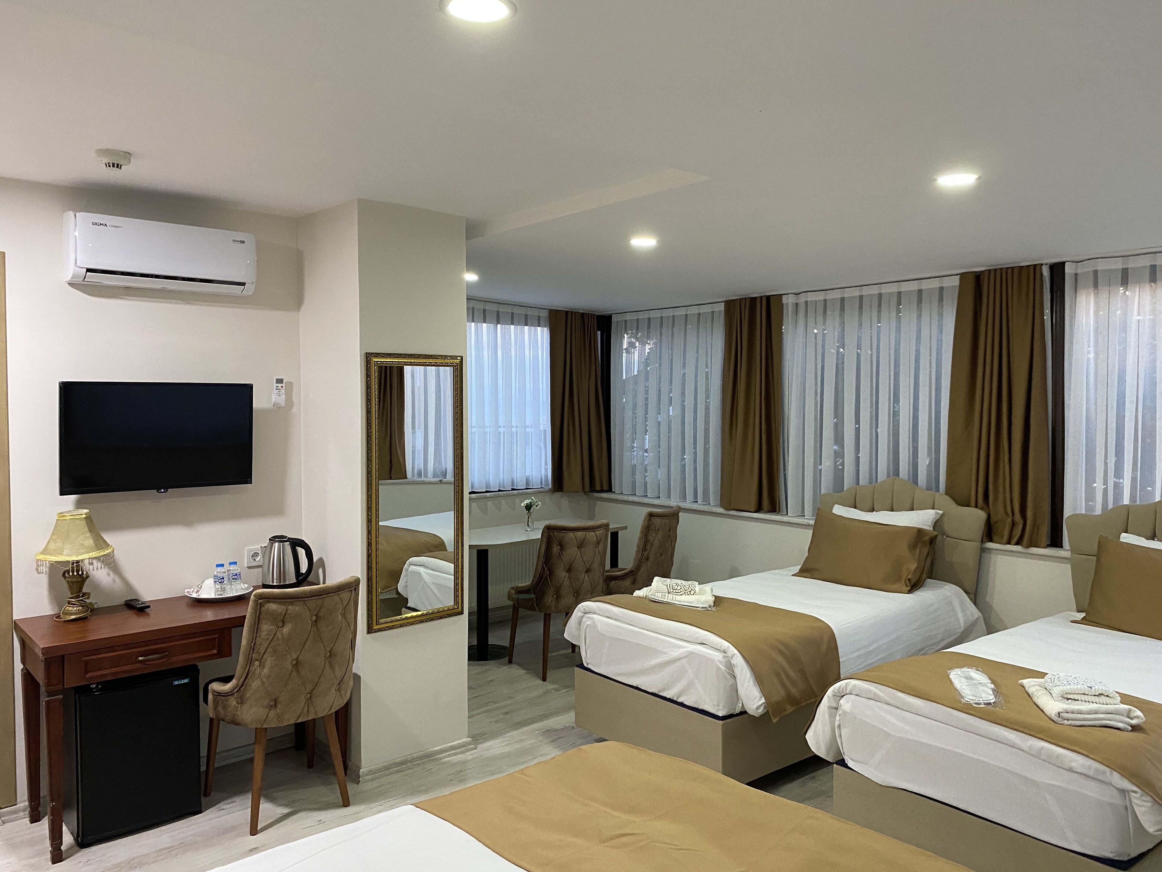panoramic quadruple room | premium bedding, minibar, in-room safe, individually decorated
