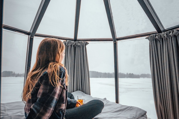 Panoramic Cabin | Living area | 50-inch LED TV with digital channels