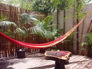 Superior Suite, 1 King Bed, Garden Area | Terrace/patio