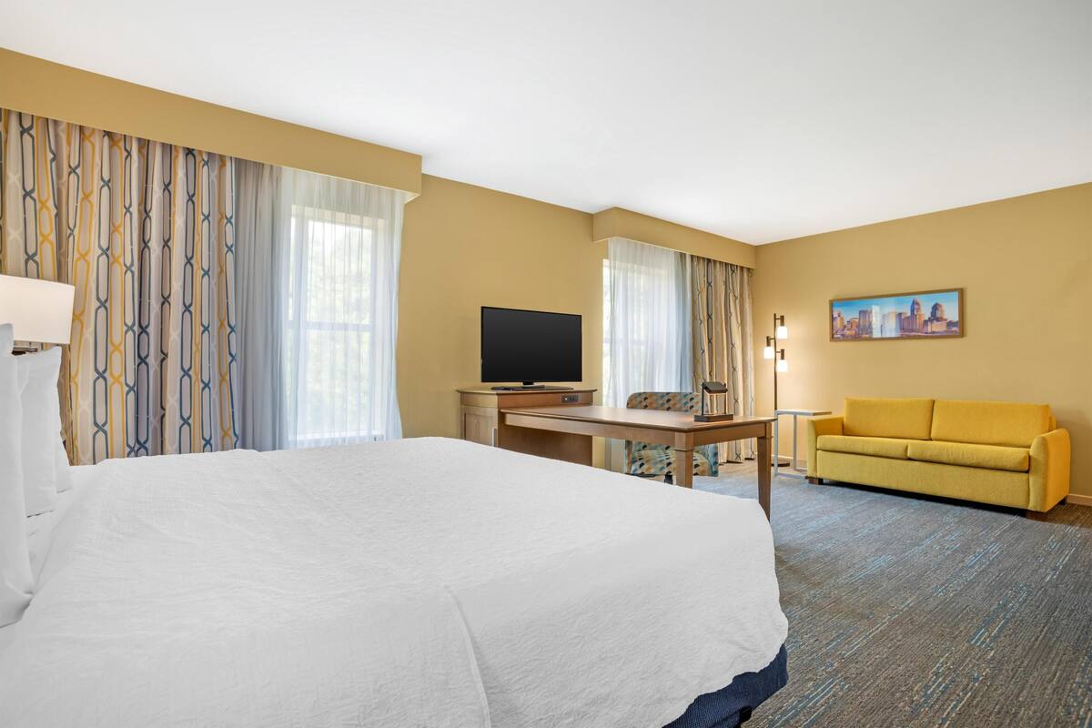 In-room safe, desk, laptop workspace, iron/ironing board