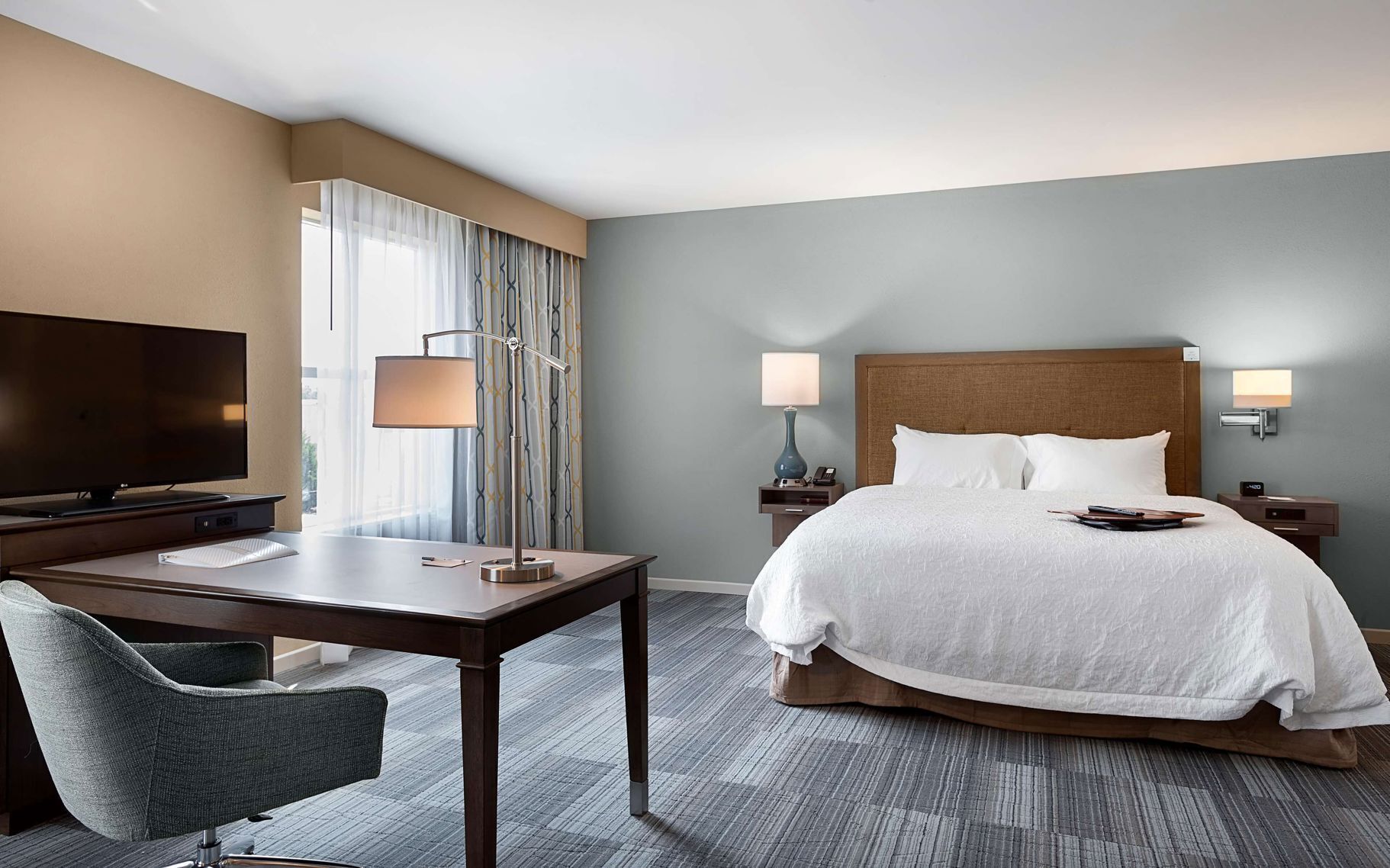 In-room safe, desk, laptop workspace, iron/ironing board