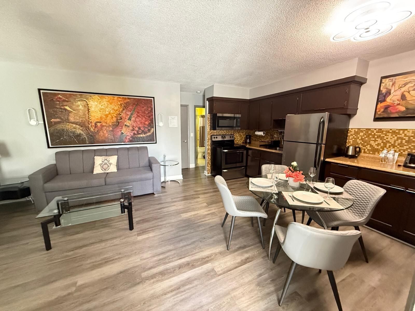 Comfort-Apartment, 1 Schlafzimmer, Küche, Poolblick | Eigene Küche | Kühlschrank, Mikrowelle, Ofen, Herdplatte