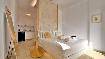 Deluxe-studio, merinäköala (Chora View) | 1 makuuhuone, minibaari, tallelokero huoneessa