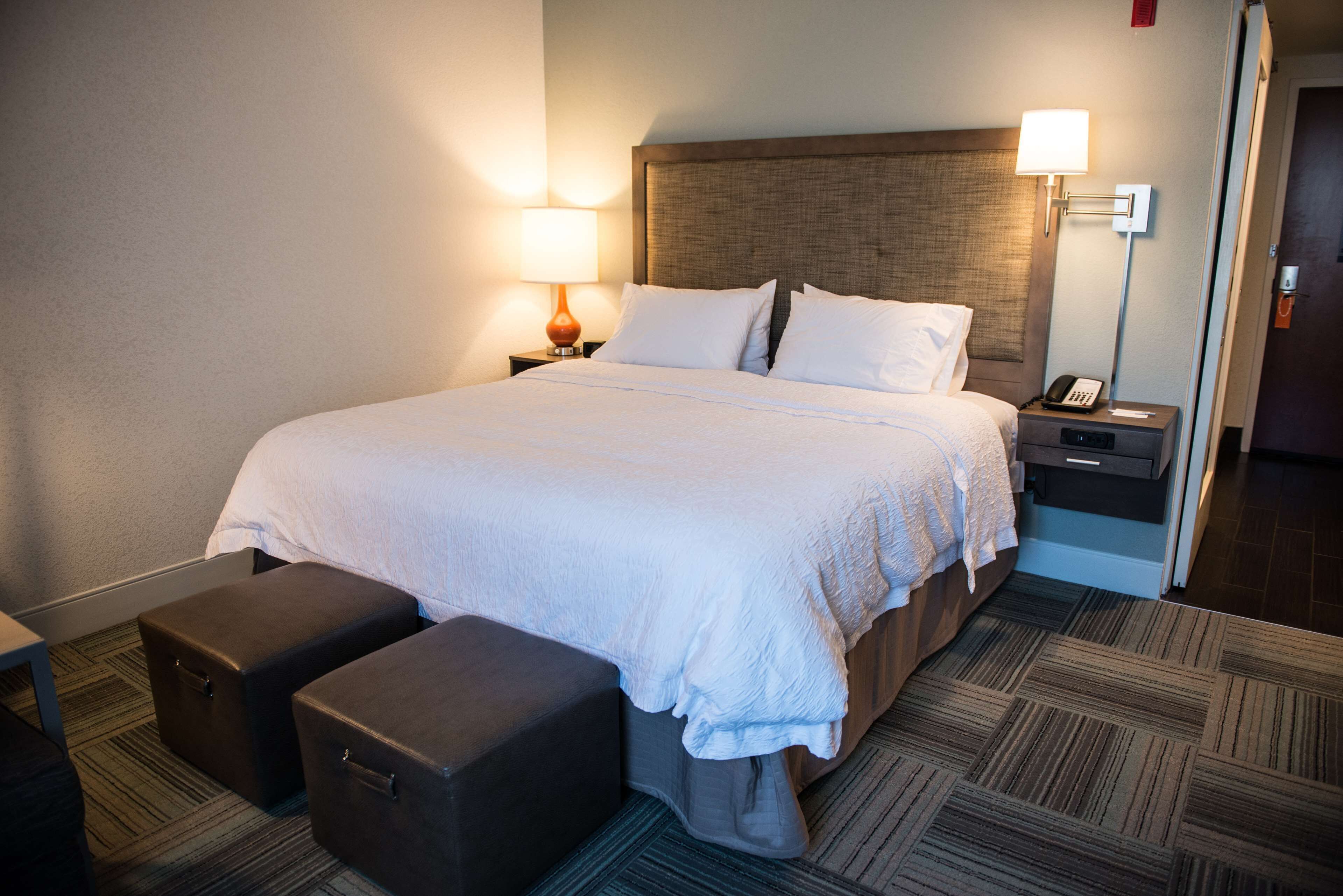 Down duvets, pillow-top beds, in-room safe, blackout curtains