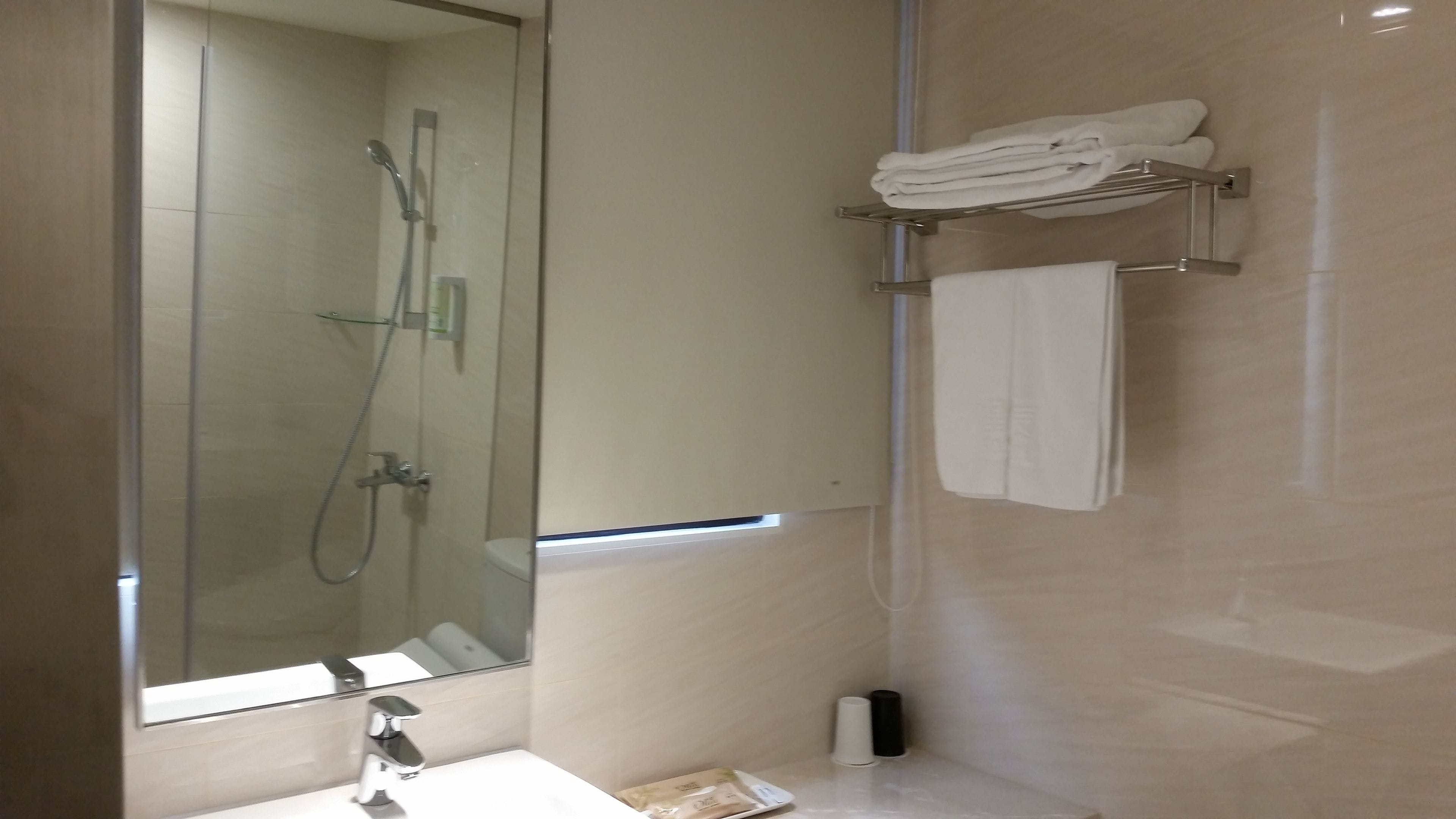 classic twin room | bathroom | free toiletries, hair dryer, slippers, bidet