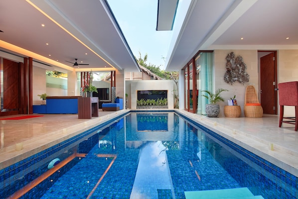 Luxury-Villa, 2 Schlafzimmer, eigener Pool, Gartenblick (The Badhra) | Außenbereich