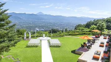 Outdoor wedding area