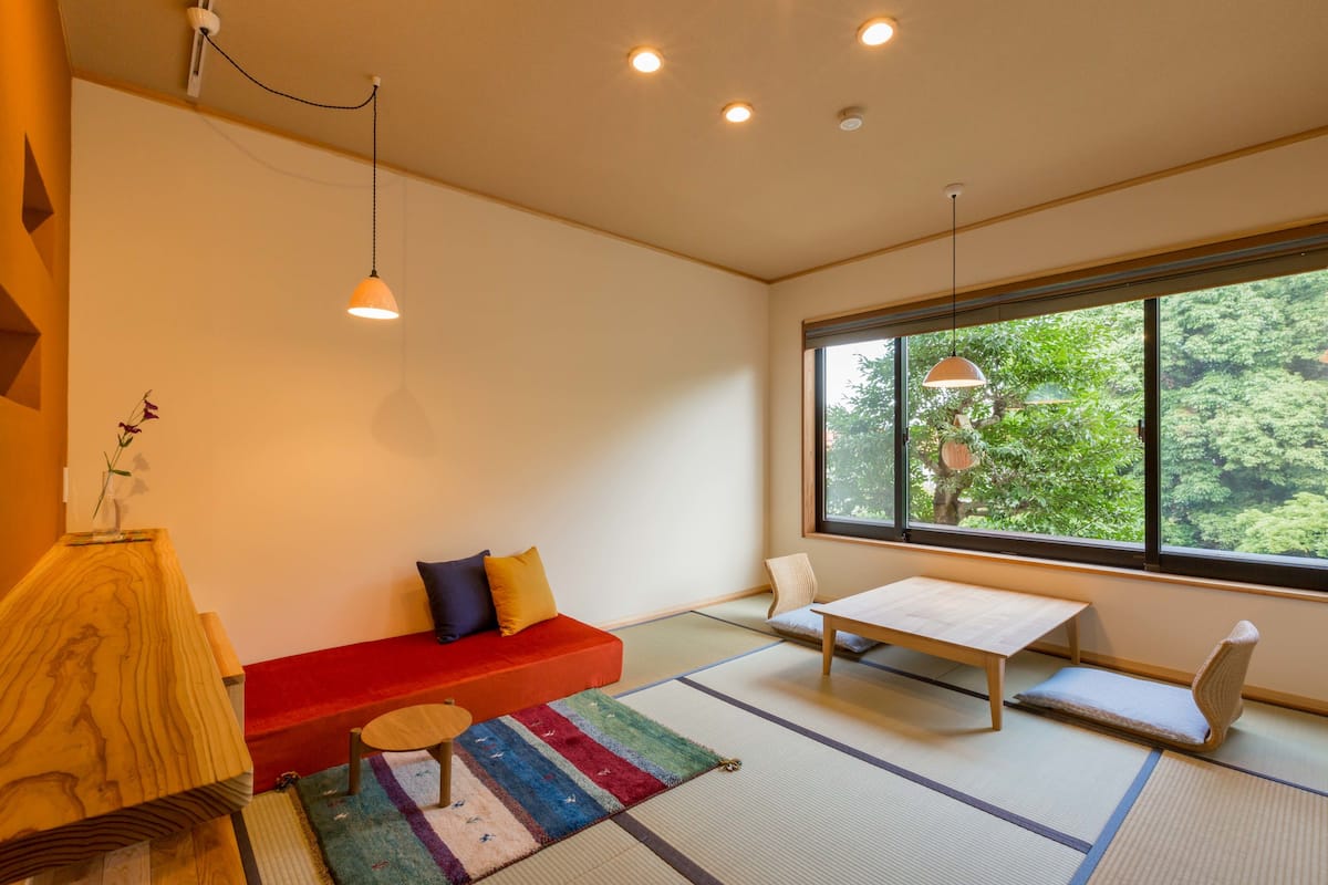 Japanese Western room /Natural Hot Spring Bath -Suisen- | Iron/ironing board, free WiFi, bed sheets