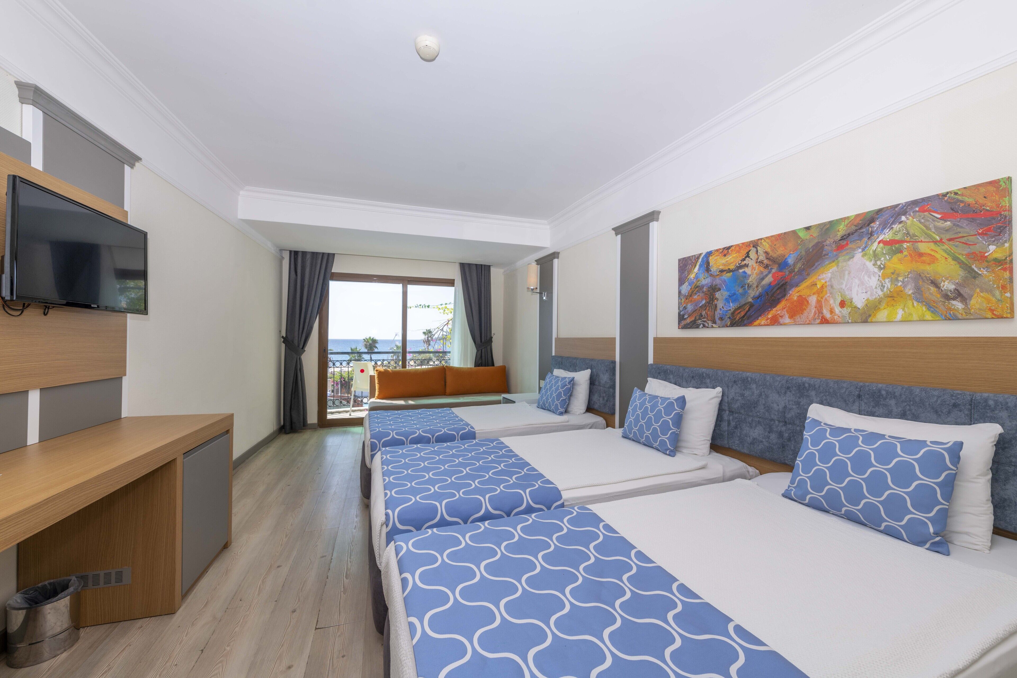 Free minibar, in-room safe, desk, laptop workspace