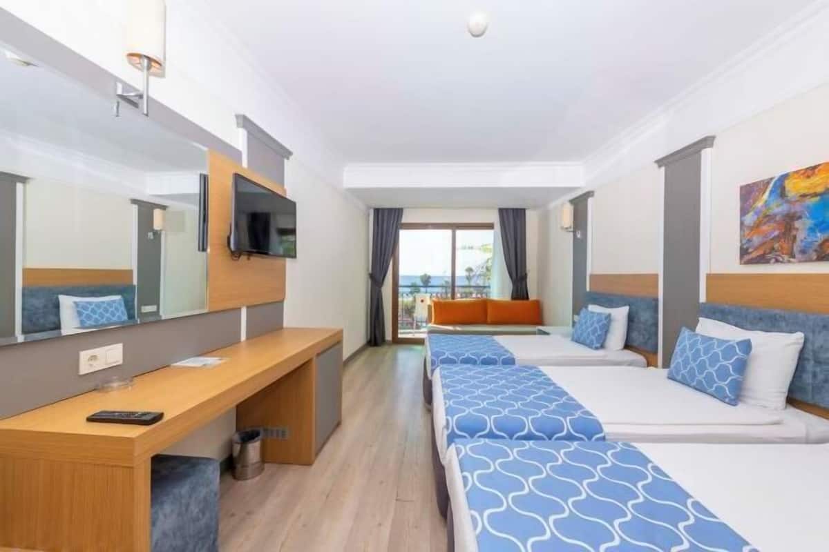 Minibar (free items), in-room safe, desk, laptop workspace