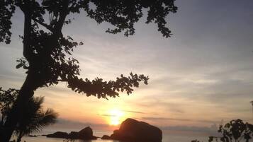 On the beach, beach bar