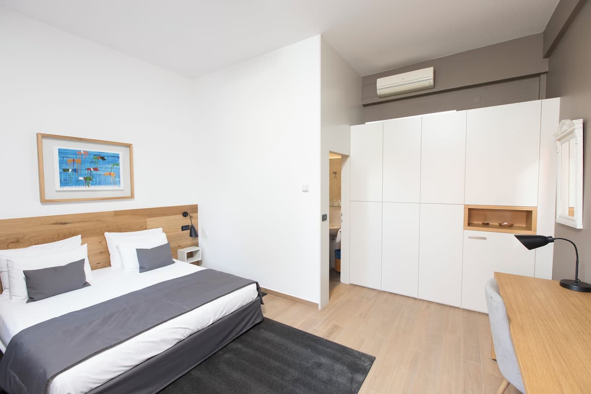 Double Room, Terrace P8 | Skrivbord, arbetsyta för laptop, ljudisolering och gratis wi-fi