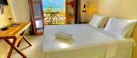 Comfort Double Room, Pool View and Sea View | Minibar, free WiFi, bed sheets