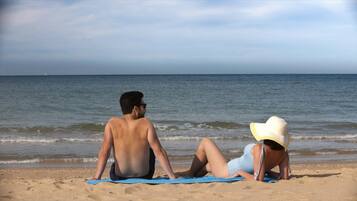 Vlak bij het strand, wit zand
