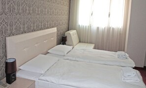 Minibar, blackout drapes, soundproofing, free wired internet