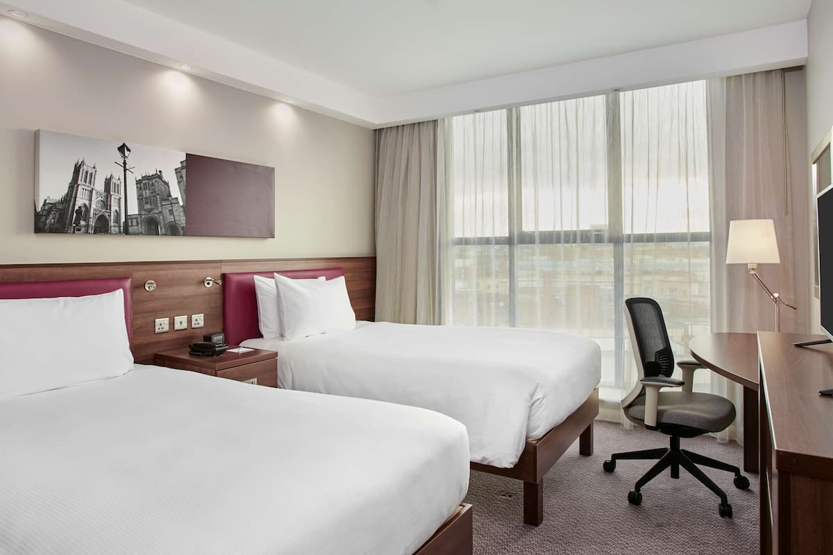 twin room | in-room safe, desk, soundproofing, iron/ironing board