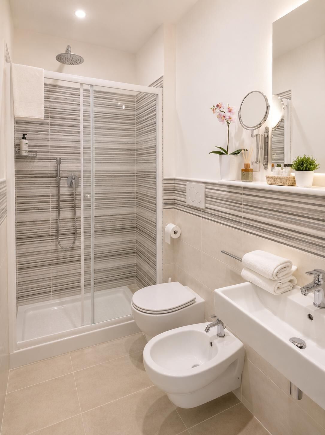 Superior-Zimmer | Badezimmer | Dusche, Regendusche, kostenlose Toilettenartikel, Haartrockner