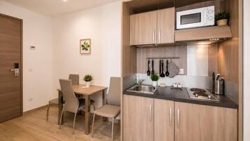 Quarto família, cozinha americana | Cozinha americana privada | Cafeteira/chaleira, chaleira elétrica