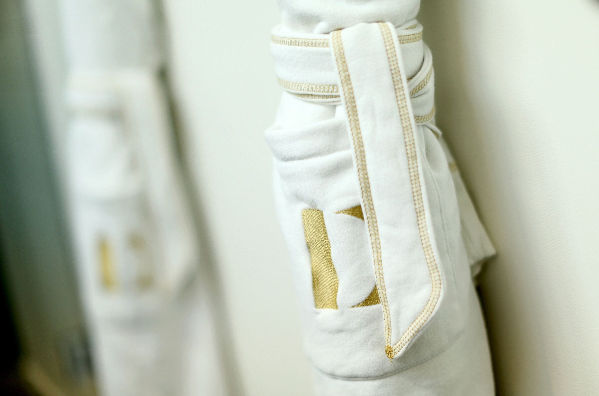 premium bedding, desk, blackout curtains, iron/ironing board