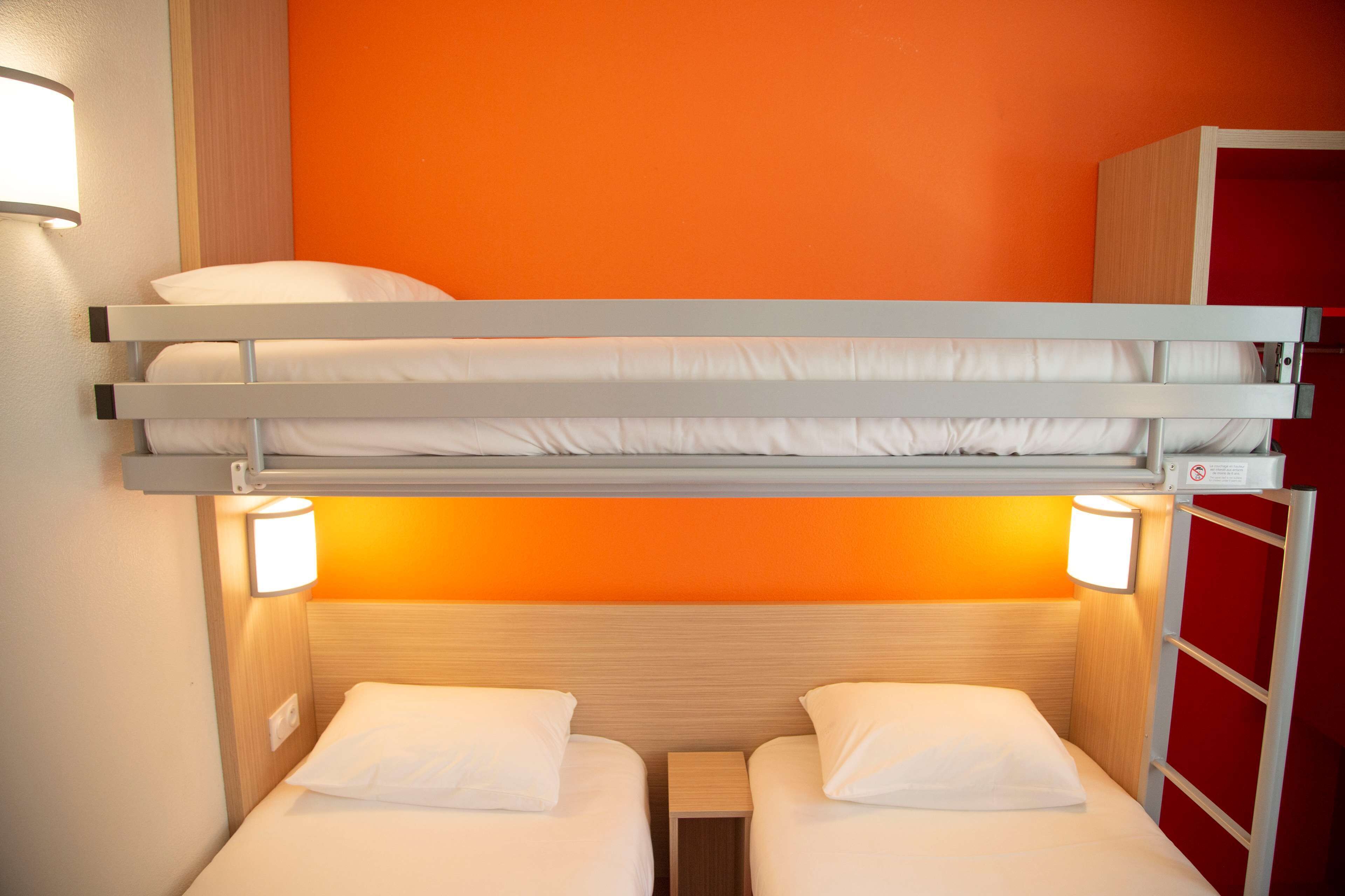 premium bedding, desk, laptop workspace, blackout curtains