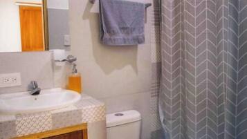 Towels, soap, toilet paper