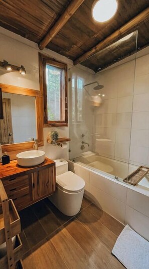 Towels, soap, toilet paper
