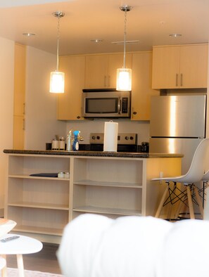 Fridge, microwave, oven, stovetop - Cozy studio in downtown (Portland)