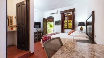 Habitación individual básica, vista al jardín