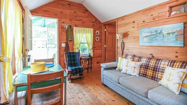House, 1 Queen Bed with Sofa bed, Balcony, Garden View (Cottage at Birch Knoll) | Living area | 35-inch flat-screen TV with digital channels - Cozy Cottage w/ Pool, BBQ and Outdoor Seating! (Cape Neddick)