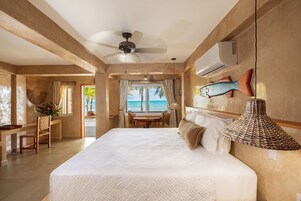 Estudio Premium, 1 cama de matrimonio grande, vistas a la playa, frente a la playa | Caja fuerte, cortinas opacas, wifi gratis y ropa de cama