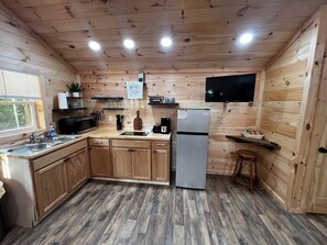 Fridge, microwave, stovetop, coffee/tea maker - Backwoods Bungalow (Pikeville)