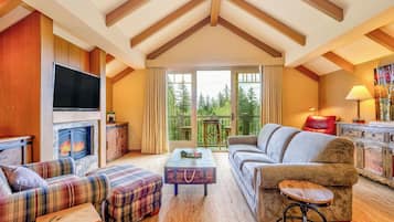 Smart TV, fireplace, printers