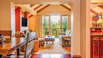 Smart TV, fireplace, printers