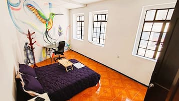 1 bedroom, desk, WiFi, bed sheets