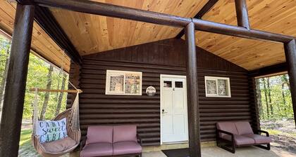 Adorable log cabin on back country road with peace, quiet, all amenities of home