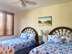2 bedrooms, iron/ironing board, travel cot, WiFi