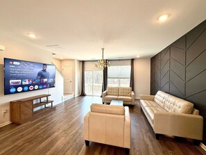 TV, video games, ping pong, stereo