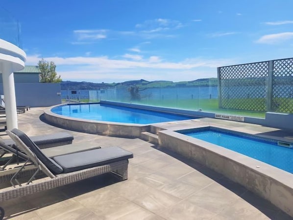 A heated pool