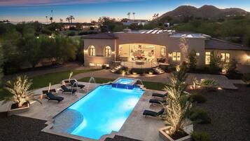 Outdoor pool, a heated pool