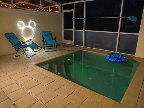 A heated pool